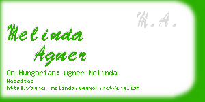 melinda agner business card